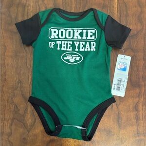 NWT | NFL Team Brand | New York Jets Football Baby Infant 3-6 Months Onesie